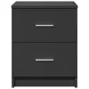  fekete éjjeliszekrény 2 fiókkal 40x36x50 cm