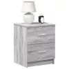  szürke sonoma színű éjjeliszekrény 2 fiókkal 40x36x50 cm