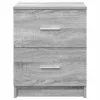  szürke sonoma színű éjjeliszekrény 2 fiókkal 40x36x50 cm