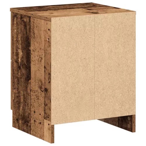  2 db antik fa színű éjjeliszekrény 2 fiókkal 40x36x50 cm