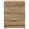  kézműves tölgy színű éjjeliszekrény 2 fiókkal 40x36x50 cm