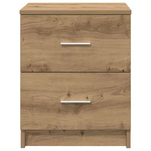  kézműves tölgy színű éjjeliszekrény 2 fiókkal 40x36x50 cm