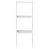  fehér színű szerelt fa könyvespolc halmozható 30 x 30 x 80 cm