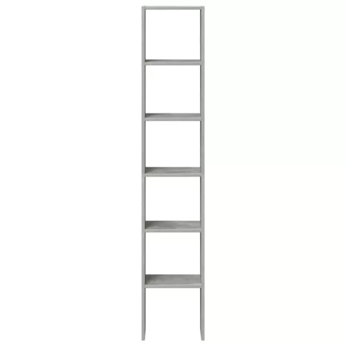  2 db betonszürke szerelt fa könyvespolcok halmozható 30x30x80cm