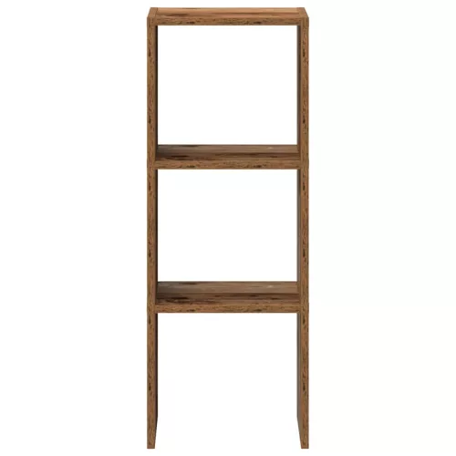  antik fa színű szerelt fa könyvespolc halmozható 30 x 30 x 80cm