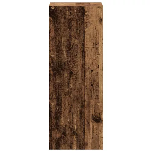  antik fa színű szerelt fa könyvespolc halmozható 30 x 30 x 80cm