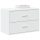  fehér szerelt fa szekrény 2 fiókkal 60 x 31 x 40 cm