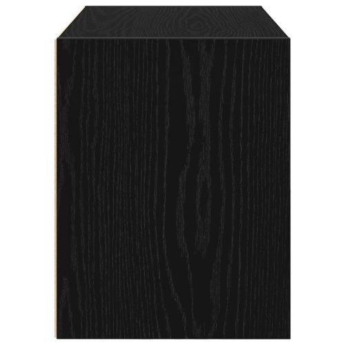  fekete tölgy szerelt fa szekrény 2 fiókkal 60 x 31 x 40 cm