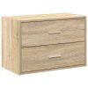  szekrény 2 fiókkal Sonoma tölgy 60x31x40 cm gépi forgácsolt fa