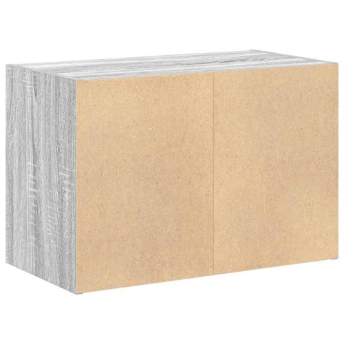  szürke sonoma szerelt fa szekrény 2 fiókkal 60 x 31 x 40 cm