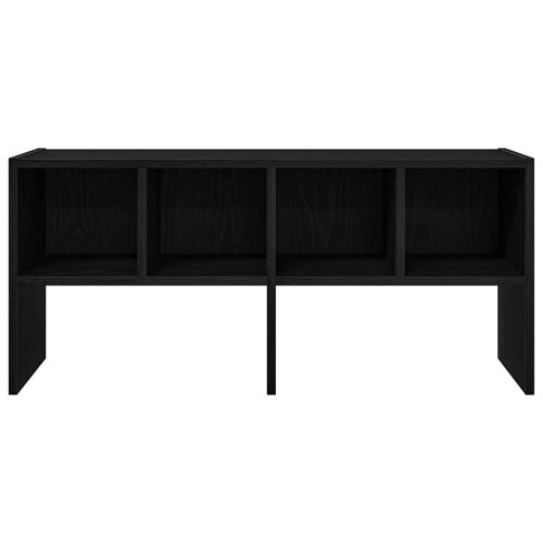  cipőtartó állvány rakásolható fekete tölgyfa 89,5x30x40 cm