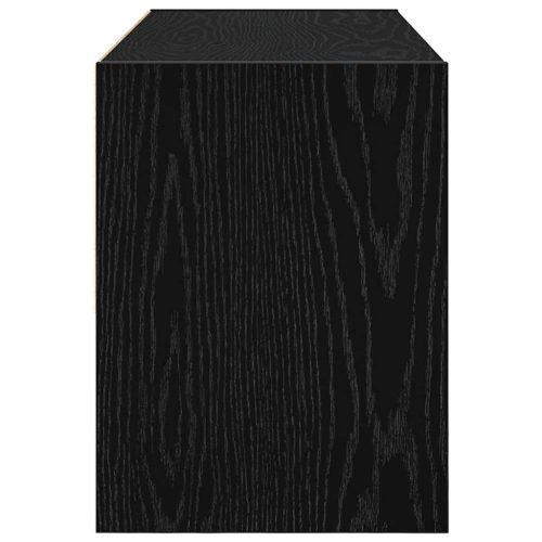  cipőtartó állvány rakásolható fekete tölgyfa 89,5x30x40 cm