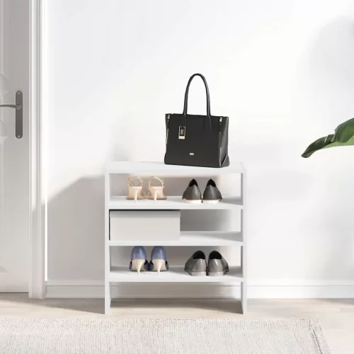  2 db fehér cipőtartó állvány halmozható 60 x 30 x 30,5 cm