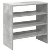  2 db betonszürke cipőtartó állvány halmozható 60 x 30 x 30,5 cm