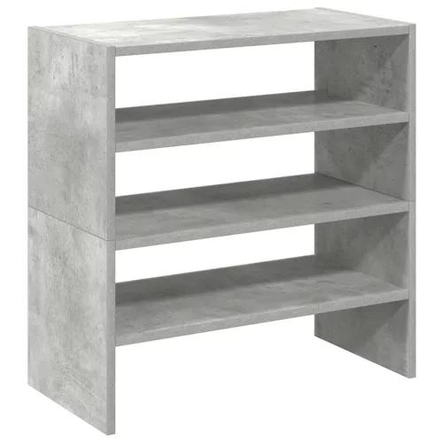  2 db betonszürke cipőtartó állvány halmozható 60 x 30 x 30,5 cm