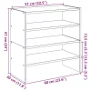  2 db füstös tölgy cipőtartó állvány halmozható 60 x 30 x 30,5cm
