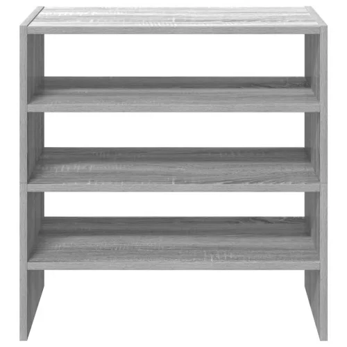  2 db szürke sonoma cipőtartó állvány halmozható 60x30x30,5 cm