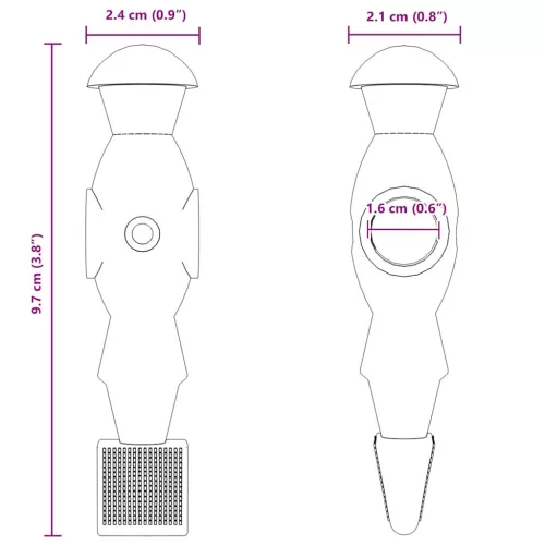  Foci Asztal Játékosok 22 pcs Kék és Piros 2,4 x 2,1 x 9,7 cm PP