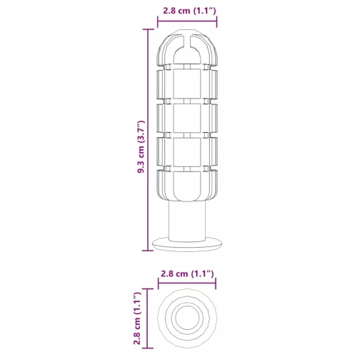  Foci asztali fogantyúk 10 pcs Fekete 2,8 x 2,8 x 9,3 cm Műanyag