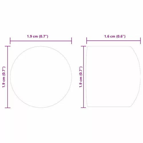  Foci Asztal Végsapkák 10 pcs Fekete 1,9 x 1,9 x 1,6 cm Műanyag