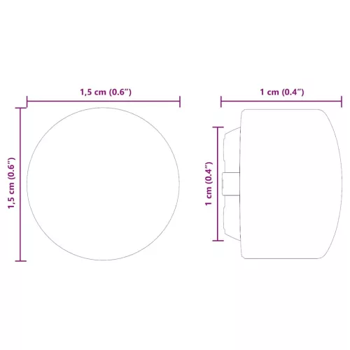  Foci Asztal Végsapkák 10 pcs Fekete 1,5 x 1,5 x 1 cm Műanyag
