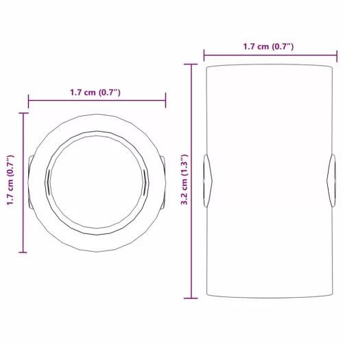  Foci Asztal Megállítók 10 pcs Fekete 1,7 x 1,7 x 3,2 cm PP