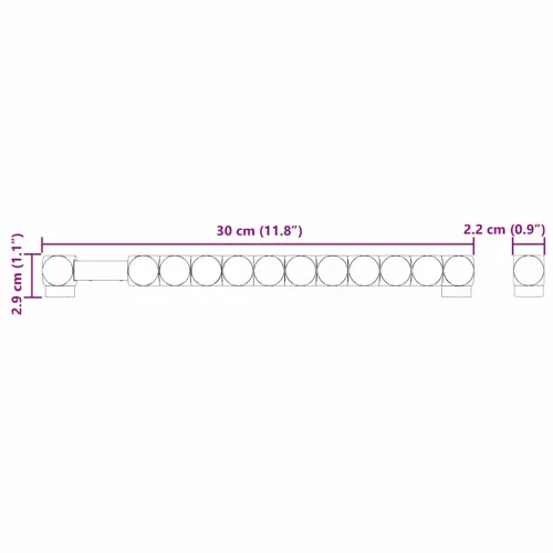  Foci Asztal Számlálása 2 pcs Fekete 30 x 2,2 x 2,9 cm Műanyag