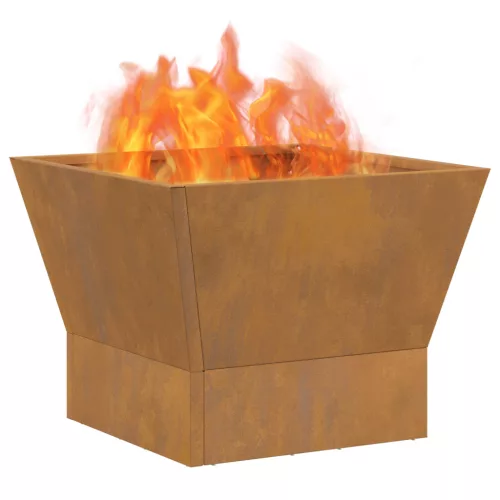  Tűzrakó Négyzet 40x40x30 cm Viharvert Acél