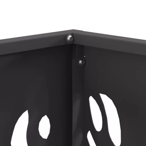  Tűzrakóhely Négyzet Fekete 40x40x40 cm Acél