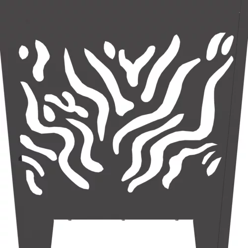  Tűzrakóhely Négyzet Fekete 40x40x40 cm Acél