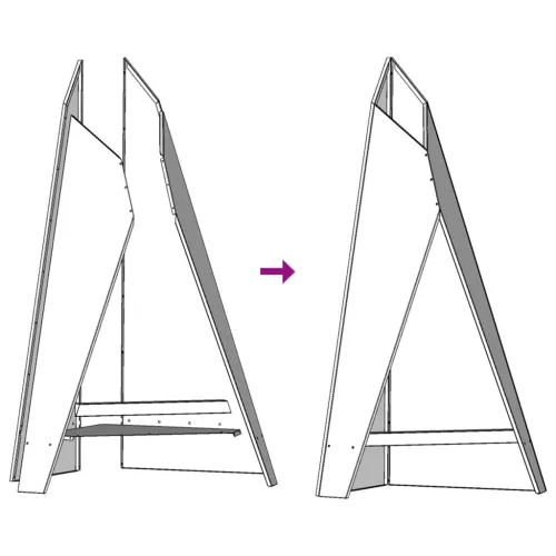  Tűzhely Piramis Fekete 58x36x100 cm Acél
