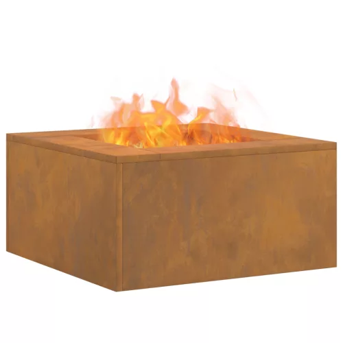  Tűzrakó H eltérítő 60x60x30 cm Időjárásálló Acél