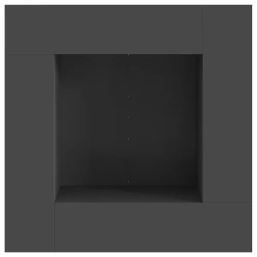  Tűzrakóhely Négyzet Fekete 80x80x40 cm Acél