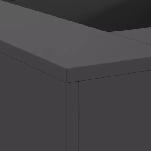  Tűzrakóhely Négyzet Fekete 80x80x40 cm Acél