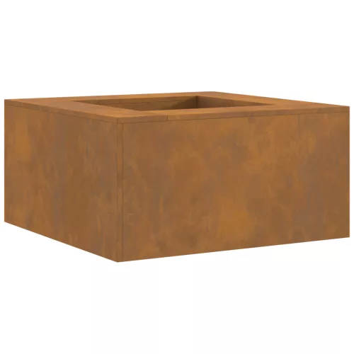  Négyzetes Tűzrakó 80x80x40 cm Viharvert Acél