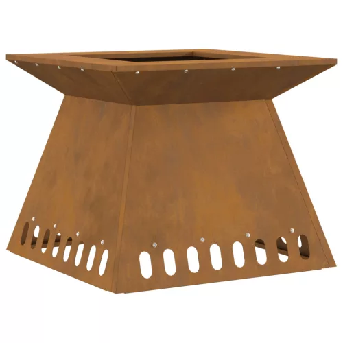  Tűzrakóhely 48x48x40 cm Viharvert Acél