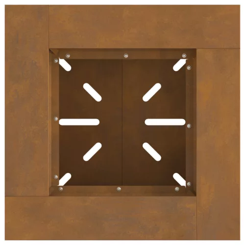  Tűzrakóhely 48x48x40 cm Viharvert Acél