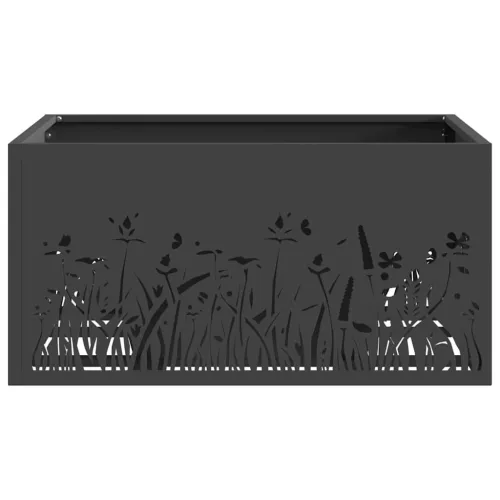  Tűzhely Négyzet Fekete 60x60x30 cm Acél