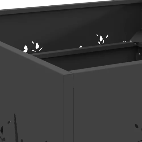  Tűzhely Négyzet Fekete 60x60x30 cm Acél