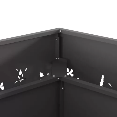  Tűzhely Négyzet Fekete 60x60x30 cm Acél