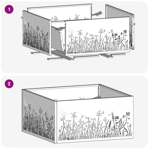  Tűzhely Négyzet Fekete 60x60x30 cm Acél