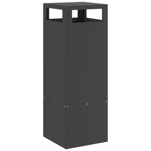  Tűzrakóhely Négyzetes Fekete 35x35x100 cm Acél