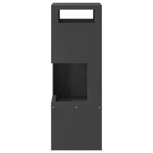  Tűzrakóhely Négyzetes Fekete 35x35x100 cm Acél