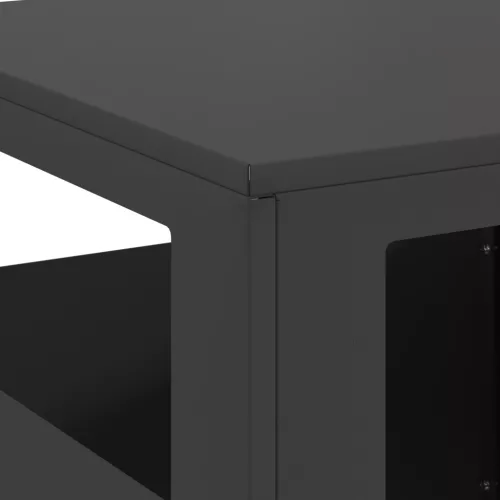  Tűzrakóhely Négyzetes Fekete 35x35x100 cm Acél