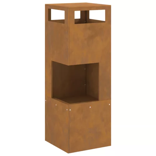  Tűzrakóhely Négyzet 35x35x100 cm Viharvert Acél