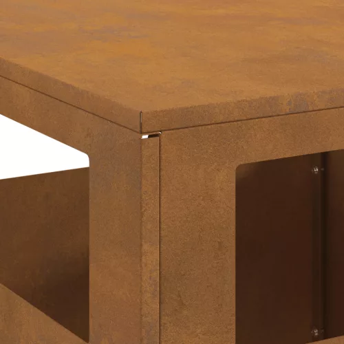  Tűzrakóhely Négyzet 35x35x100 cm Viharvert Acél