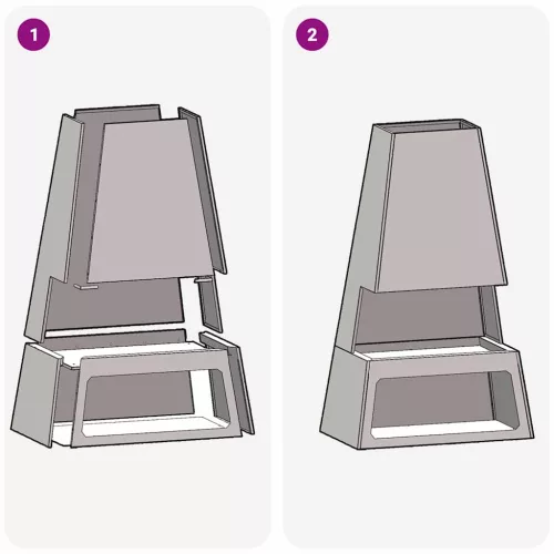  Tűzrakó Fekete 60 x 35 x 100 cm Acél