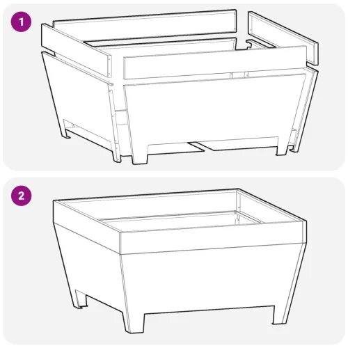  Tűzrakóhely Négyzet Fekete 50x50x30 cm Acél