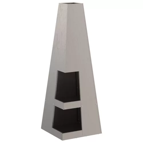  Tűzrakó Hely Lábakkal, 35x35x100 cm, Viharvert Acél.