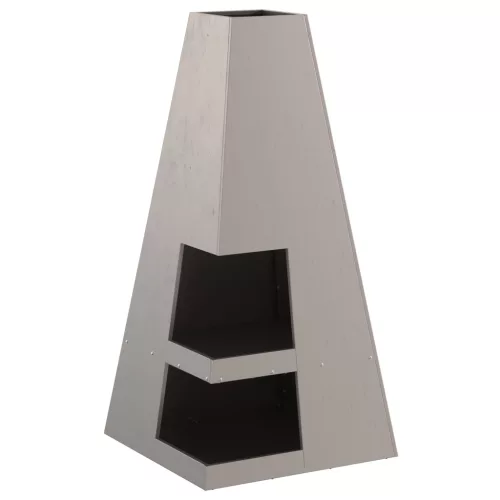  Tűzrakó talapzat tűzifatartóval 50 x 50 x 100 cm - Viharvert acél